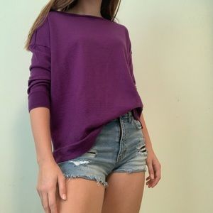 super soft purple long sleeve shirt
